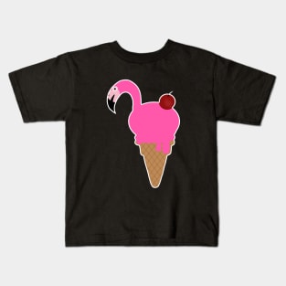 Flamingo Lover, Icecream Dripping Kids T-Shirt
